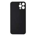 Back Glass Compatible for iPhone 12 Pro (Large Camera Hole) (Aftermarket) - Black